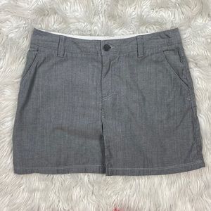 Merino Icebreaker Wool/Cotton Gray Mini Skirt with Pockets